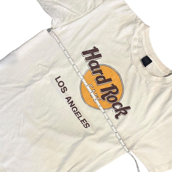 Vtg 90s Hard Rock Cafe Los Angeles T-Shirt White Single Stitch Anvil‎ USA Large - Picture 12 of 12